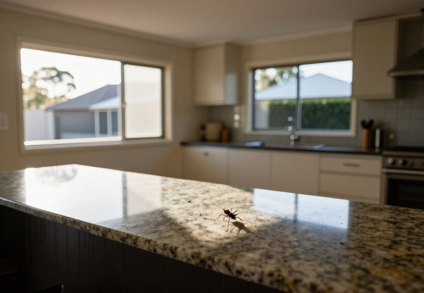 Storage room free of ants after treatment